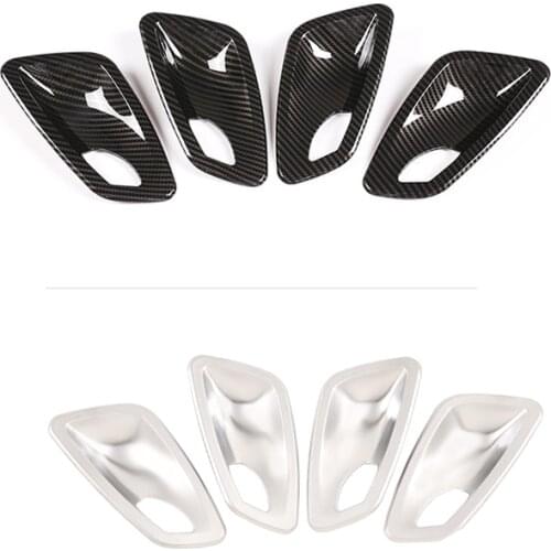 For BMW 3 Series E90 2005 2006 2007 2008 2009 2010 2011 2012 Car Door Handle Panel Door Bowl Carbon Fiber Texture Cover Decor