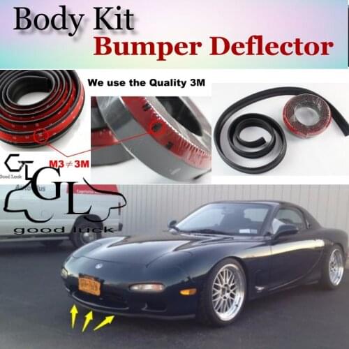For Mazda Savanna RX7 RX-7 RX 7 FC FD Bumper Lip / Front Spoiler Deflector Scratch Proof Adhesive / Body Kit / Strip Skirt
