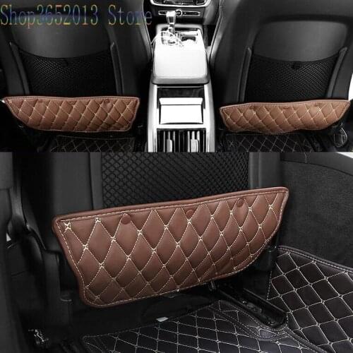 For Volvo S90 XC90 XC60 V90 PU Leather Car Interior Seat Children Anti-Kick Cushion Pad Mat 2pcs Car Styling Accessories