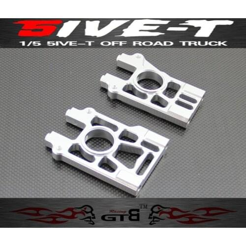 GTB aluminum center diff mount For LOSI 5IVE T/ROVAN LT/KMX2 silver