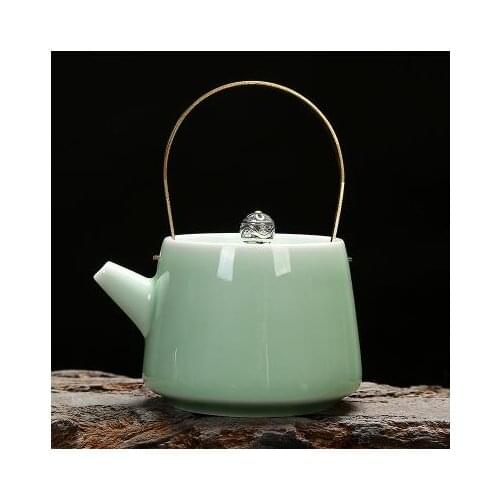 Longquan celadon teapot ceramic kettles chinese tea pot chinese tea set kung fu