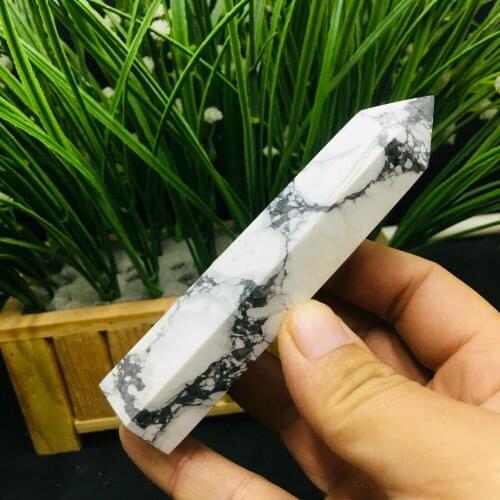 6PC Natural crystal column white pine crystal column original stone hexagonal prism