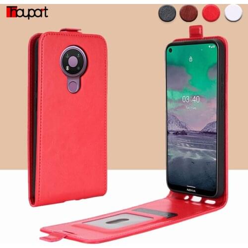 Thouport Leather Case For Nokia 2.4 5.4 Cases Shockproof Full Protector Vertical Flip Cover For Nokia 3.4 Case + Silicone Inside