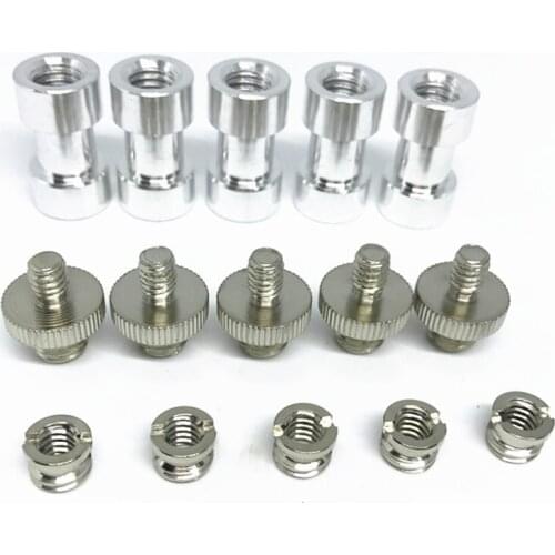 5set Metal 1/4" to 3/8" Thread Screw Mount Adapter for Camera Flash Tripod Light Stand New Photo Studio Accessories