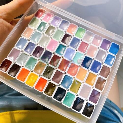 Supervision Professional Artists Watercolor Pigment,Portable Outdoor Sketching Equipment,10 Colors 0.5ml Plastic Boxed