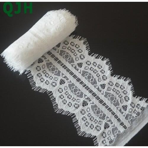 QJH 2017 new 10cm 3 m / piece black and white embroidery lace fabric DIY necklace bracelet sewing dress wedding party decoration