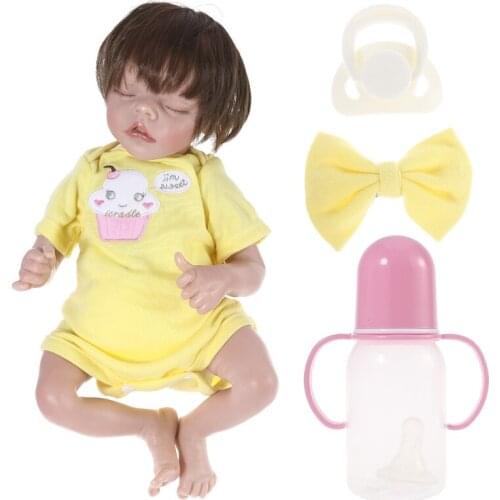 46cm Realistic Doll Full Soft Toddler Babies Lifelike Girl Birthday Gift Toy