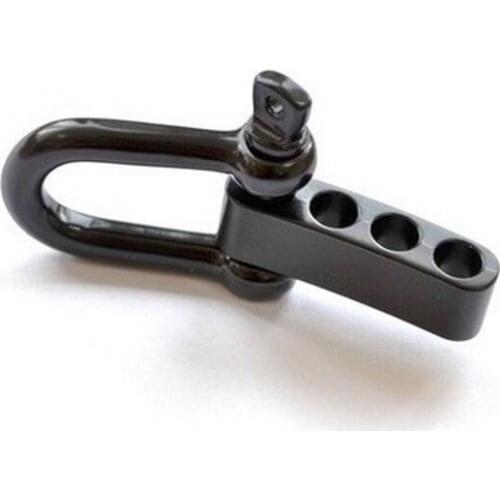 10Packs/lot free ship Black stainless steel U shaped adjustable shackle with 4 holes for 550 paracord bracelets