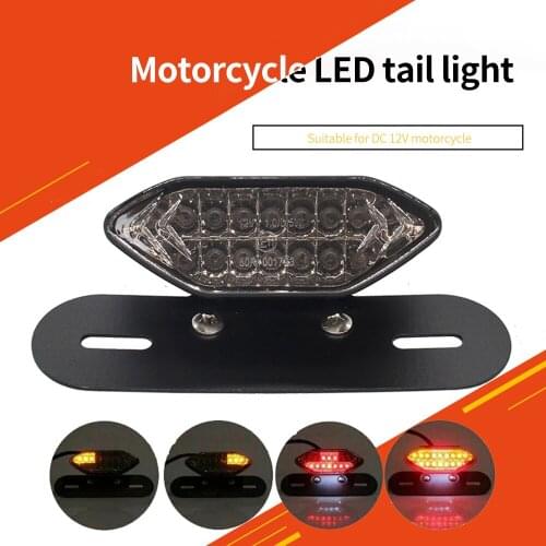 LED Motorcycle Tail Light Signal Brake Turn Signal for Honda Kawasaki Harley Motorcycle License Plate Tail Light