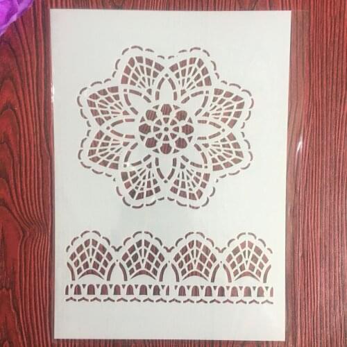 A4 29 * 21cm flower Mandala DIY Stencils Wall Painting Scrapbook Coloring Embossing Album Decorative Paper Card Template