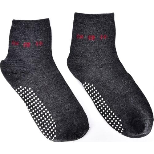 1 Pair Automatic Heat Foot Massage Sock Heating Tourmaline Socks Far Infrared Anti Cold Tourmaline Socks