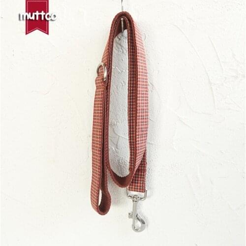 MUTTCO unique design fashionable bow tie handmade dog leash GENTLE PLAID dog leash 5 sizes UDL103