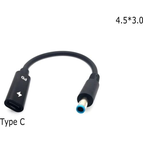 USB 3.1 Type C USB Female To DC 4.5*3.0 For Dell Hp Power Charger Adapter Connector Adaptor PD Emulator Trigger Charge Cable