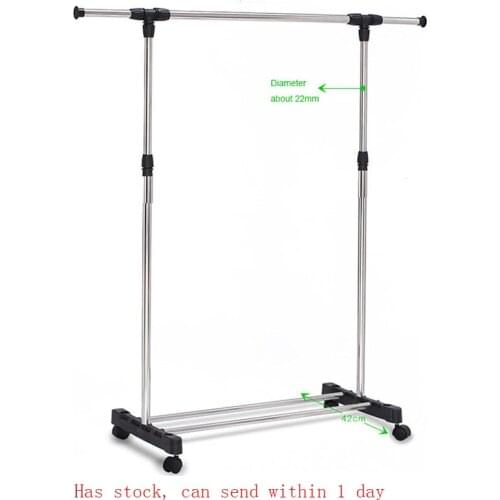 Coat Rack Stainless Steel Simple Assembly Can Be Removed Bedroom Move Clothes Hanger Drying Furniture Clothes Hanger Stand