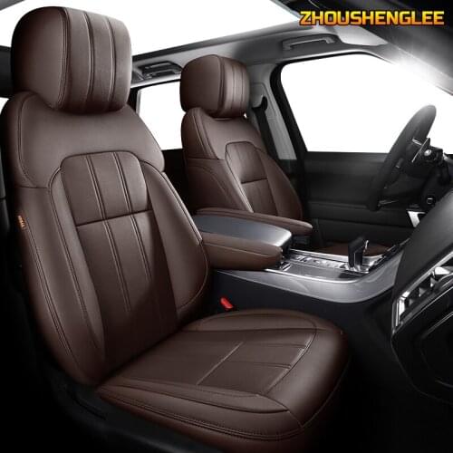 ZHOUSHENGLEE Custom Leather car seat cover For Porsche Cayman Macan panamera Cayenne Boxster Automobiles Seat Covers car seats
