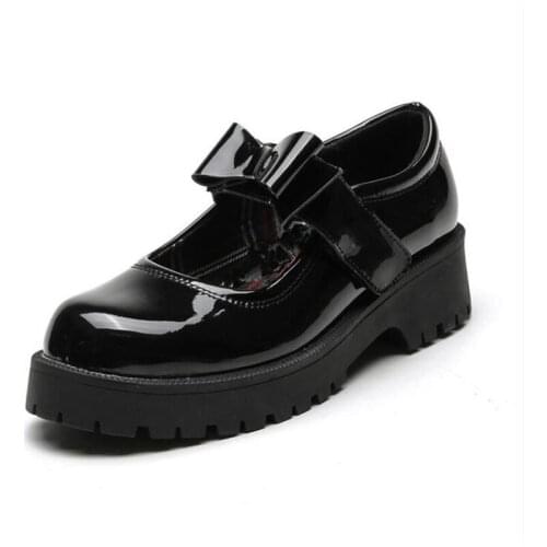 2021 Girls' Leather Shoes Woman Flats Mary Janes Shoes Platform Lolita Shoes Girl Shoes White Low Heel Casual Shoes Woman Pumps