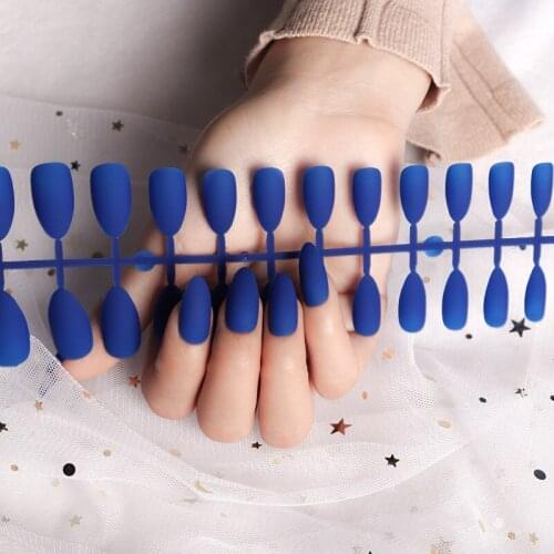 Nail Art Manicure 24pcs Matte Tips For False Nails Fake Nails Forms For Extension Manicure Art for False Nails