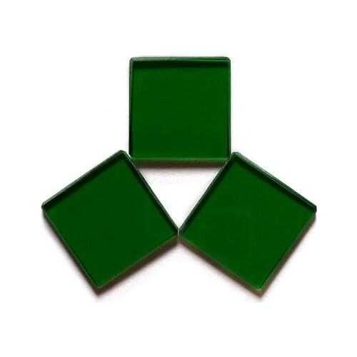 3Pcs LB1 Green Filter Optical Glass Green Glass Optical Green Glass 12*12*1.5