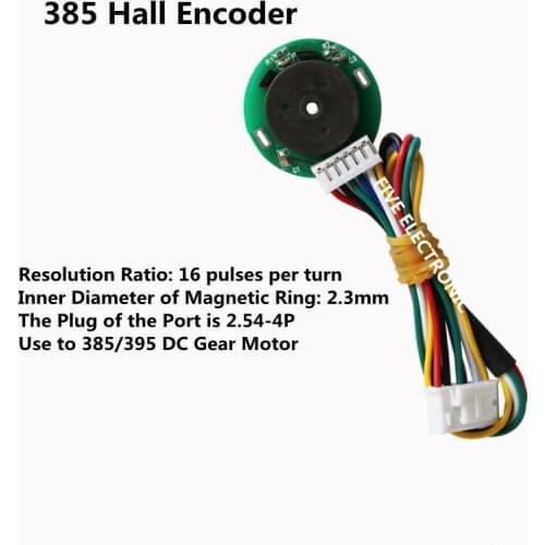 385 Hall Magnet Encoder Code Plate Magnetic Induction Rotation Speed Direction Sensor Use to 385/395 DC Motor