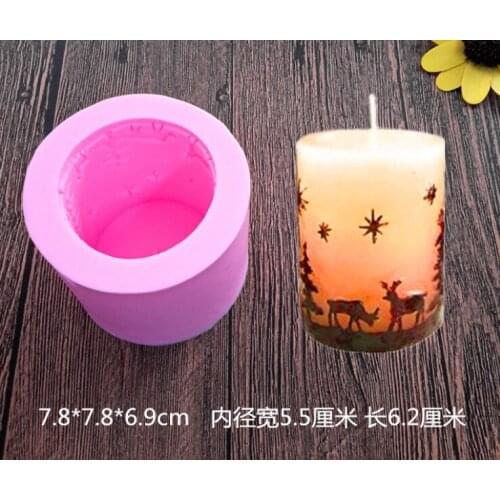 3D Star Deer handmade Soap mold chocolate cake decorating tools 7.8*7.8*6.9cm DIY cookies Biscuit Fondant Silicone mould