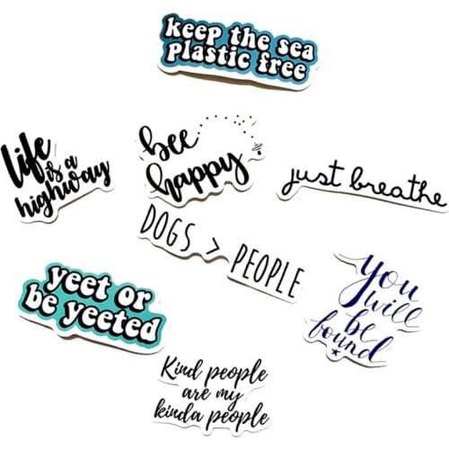 50Pcs Emotion Sentences Waterproof Stickers for Encourage Motivational Phrases Sticker Laptop Phone Skateboard Graffiti Decal