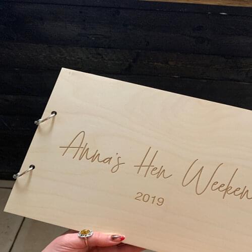 Wood Simple Wedding Guest Book Personalized Wedding Guestbook Customized Wedding Party Album Book Supplies