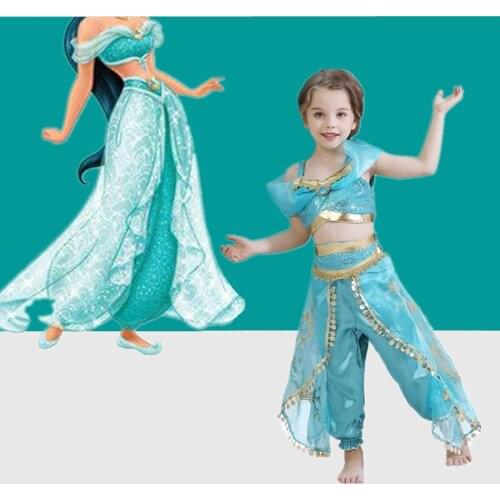 Princess Costume Christmas Children Dresses Princess Cosplay Costume Princess Dresses For Girls Role Costume 4-10T Arabian Robe