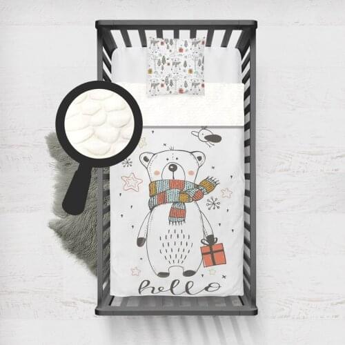 Kids Minky Blanket Super Soft and Warm Baby Blankets Children for Couch and Bed White Scarf Polar Bear Model 1424