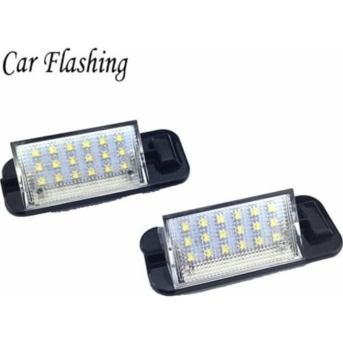 2PCS For BMW E36 Led License Plate Light 18SMD White 12v Number Plate Lamp Bulbs For BMW E36 318i 318is 318ti 325i M3,92-98