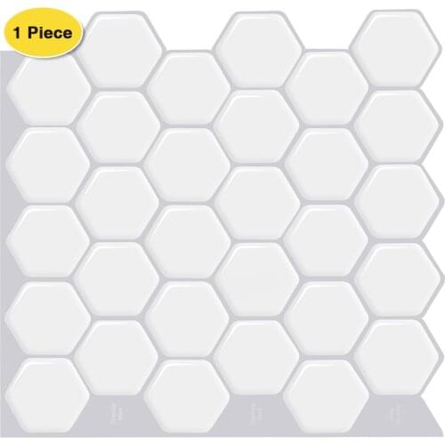 Erzaa 12*12 Inch 3D Peel and Stick Backsplash Self Adhesive Waterproof Vinyl Wallpaper Tiles