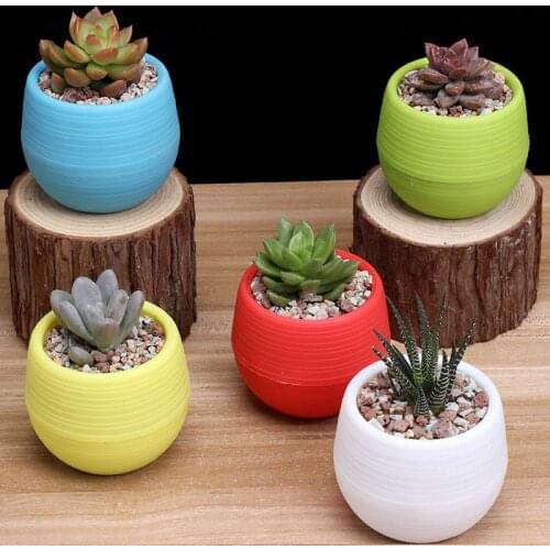 5pcs/lot 7*7cm Wholesale Flower Pots Mini Flowerpot Garden Unbreakable Plastic Nursery Pots for Succulent plants