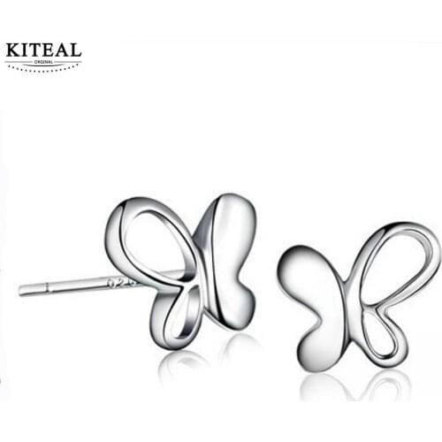 KITEAL 2018 New Fashion Butterfly Stud Earrings for Women Girl Female Jewelry Engagement Accessories High Quality