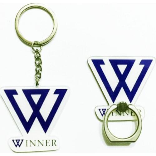 Kpop WINNER Key Clasp Pendant Mobile Phone Bracket Ring Mobile Phone Keychain Finger Button Wholesale Wallet Key Chain Fans Gift