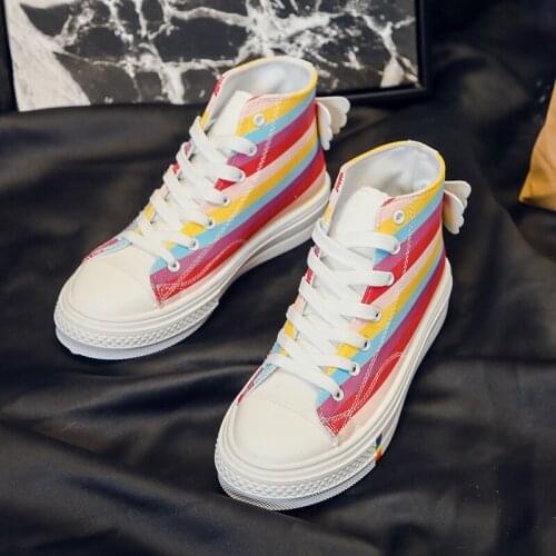 Fashion Women Canvas Sneakers Comfortable Shoes Flats Casual Women Breathable Color-block Vulcanized Shoes U12-68