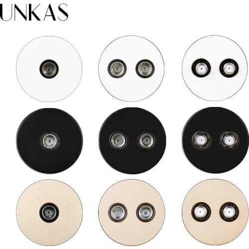 UNKAS A8 DIY Modules Matching Dual Satellite Cable TV Connector Jack For Wall Power Socket Free Combination Outlet
