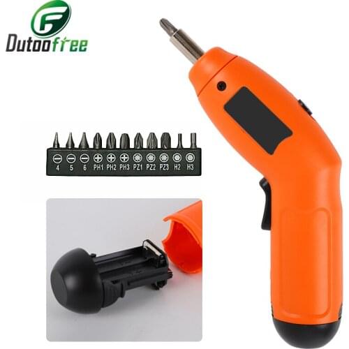 6V Electric Screw Driver Set Dry Battery Mini Cordless Electric Screwdriver Screw Driver Drill Tool Set Household Repair Tool
