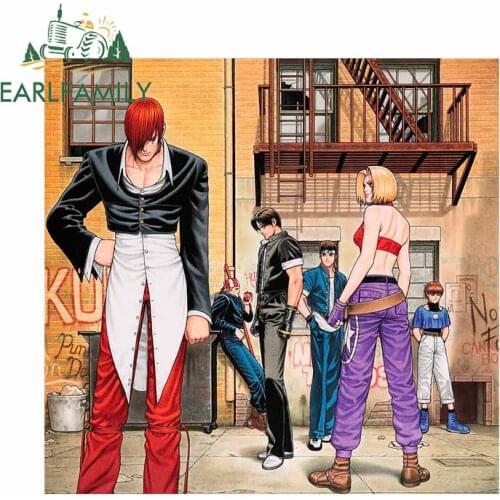 EARLFAMILY 13cm x 11.4cm for Iori Yagami Kyo Kusanagi Cartoon Personality Decal Trunk Car Sticker Windows Bumper Car Assessoires