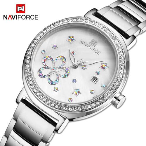NAVIFORCE Top Brand Luxury Womens Watches Elegant Dress Ladies Quartz Wrist watch Female Waterproof Date Clock Relogio Feminino