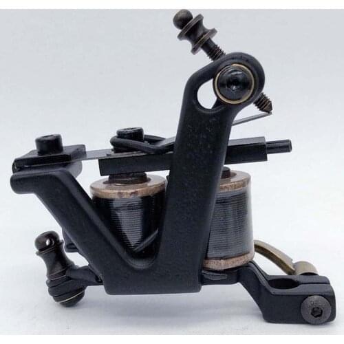 New Precise Cast-iron Tattoo Machine 10 Warp Coils Tattoo Guns Machine For Liner Shader Handmade Tattoo Machine YM-1250
