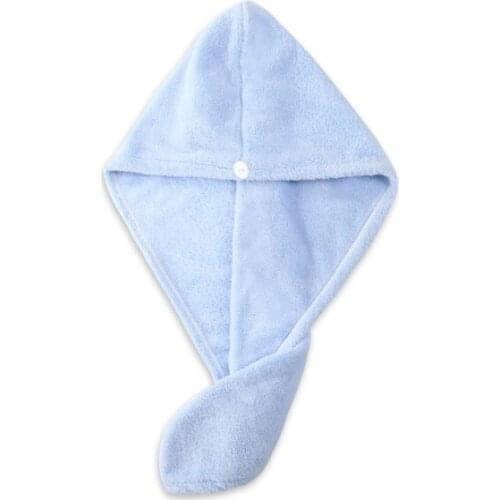 Pure color coral fleece womens shower cap, dry hair cap, quick dry cleaning headscarf