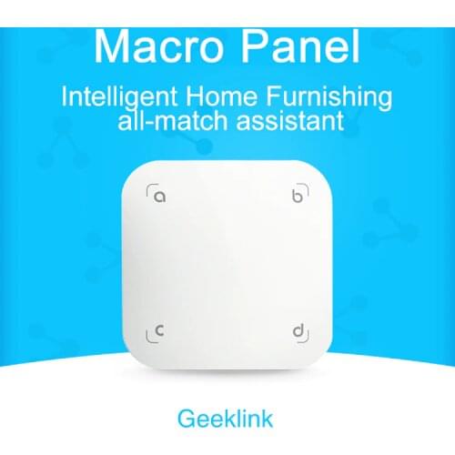 Geeklink Scene Panel 4 Gang Touch Scene Switch Smart Home Scenario Control Alarming Apparatus Feedback
