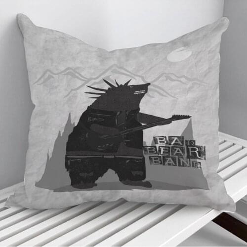 Bad Bear Band Throw Pillows Cushion Cover On Sofa Home Decor 45*45cm 40*40cm Gift Pillowcase Cojines Dropshipping