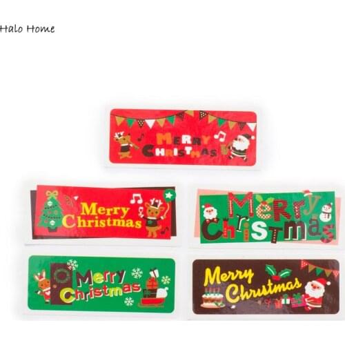 Mixed Hot Christmas theme Paper Sealing Labels Stickers Gift Envelopes Party Box Seals Card Making Photo Decoration Sealing
