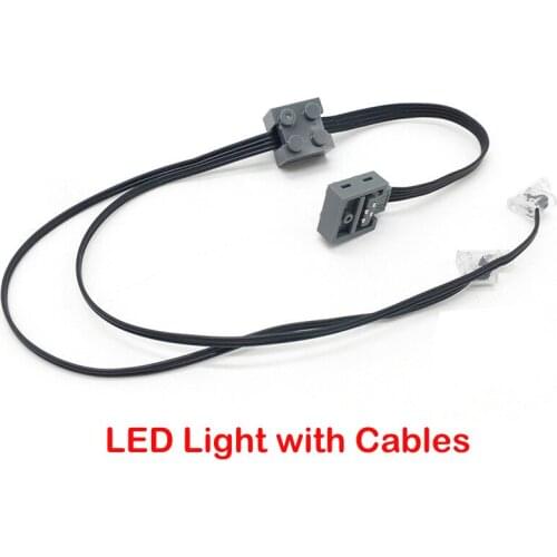LED Light MOC Technical Building Blocks Toys Compatible Major Brand Power Function Extension Wire