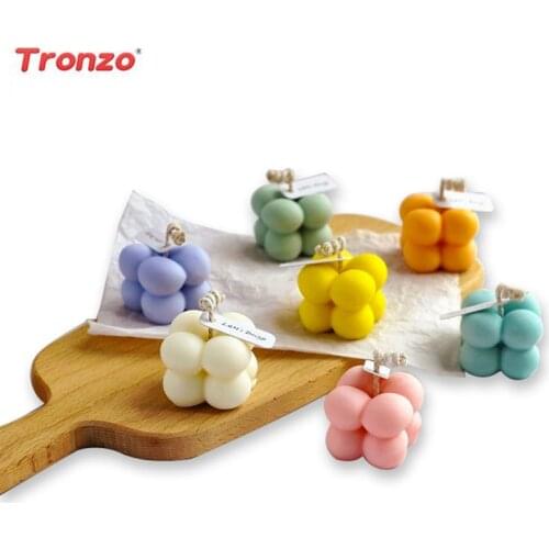 Tronzo 3.9*3.9*3.6Cm Magic Cube Candle Soy Wax Scented Candle Home Fragrance Geometric Modeling Home Party Decoration Candle