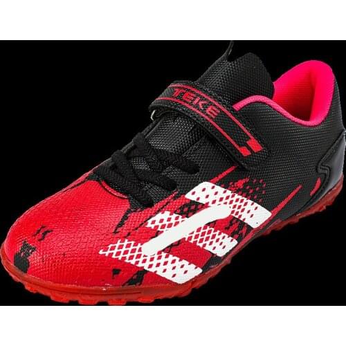 Comfortable Children Cushioning Football Shoes Breathable Outdoor Sport Soccer Shoes Training Cleats Shoes Kids Boys Sneakers