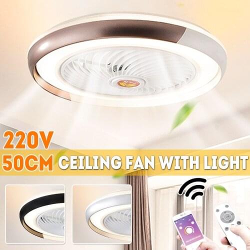 50cm Intelligent Ceiling Fan with Lamp Electric Fan Bedroom Decorative Ventilator Lamp Smart APP Control With Remote control