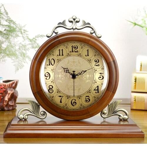 Creative decor vintage office desk clock digital retro antique table clock shabby chic vintage style reloj mesa old clock BW50ZZ