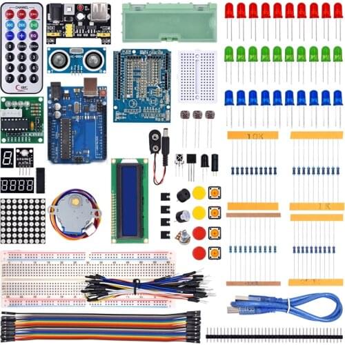 WeiKedz 2020 The Most Complete Starter Kit for Arduino R3 with Tutorial /1602 LCD / R3 board/Resistor