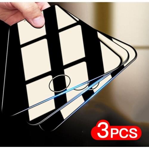 3Pcs Tempered Glass For iPhone 11 12 Pro XS Max X XR Full Cover Screen Protector For iPhone 7 8 6 Plus SE 2020 Protective Glass